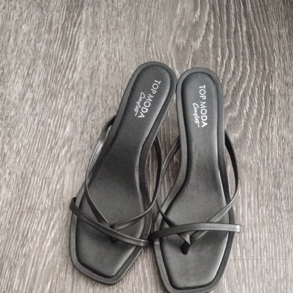 TOP Moda Elegant Black Sandals